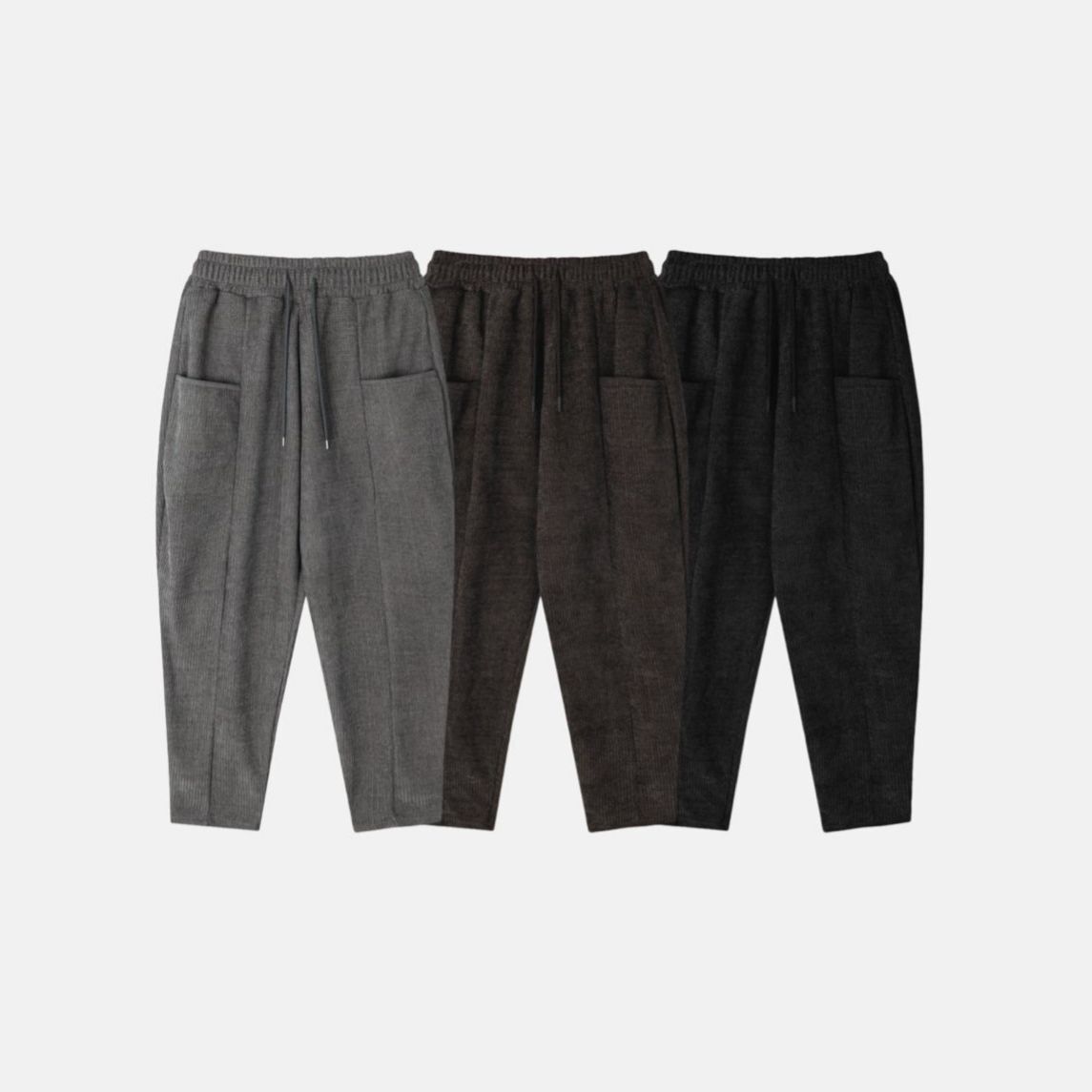 暗格紋鬆身褲(抓毛底) PEACOCK-159P