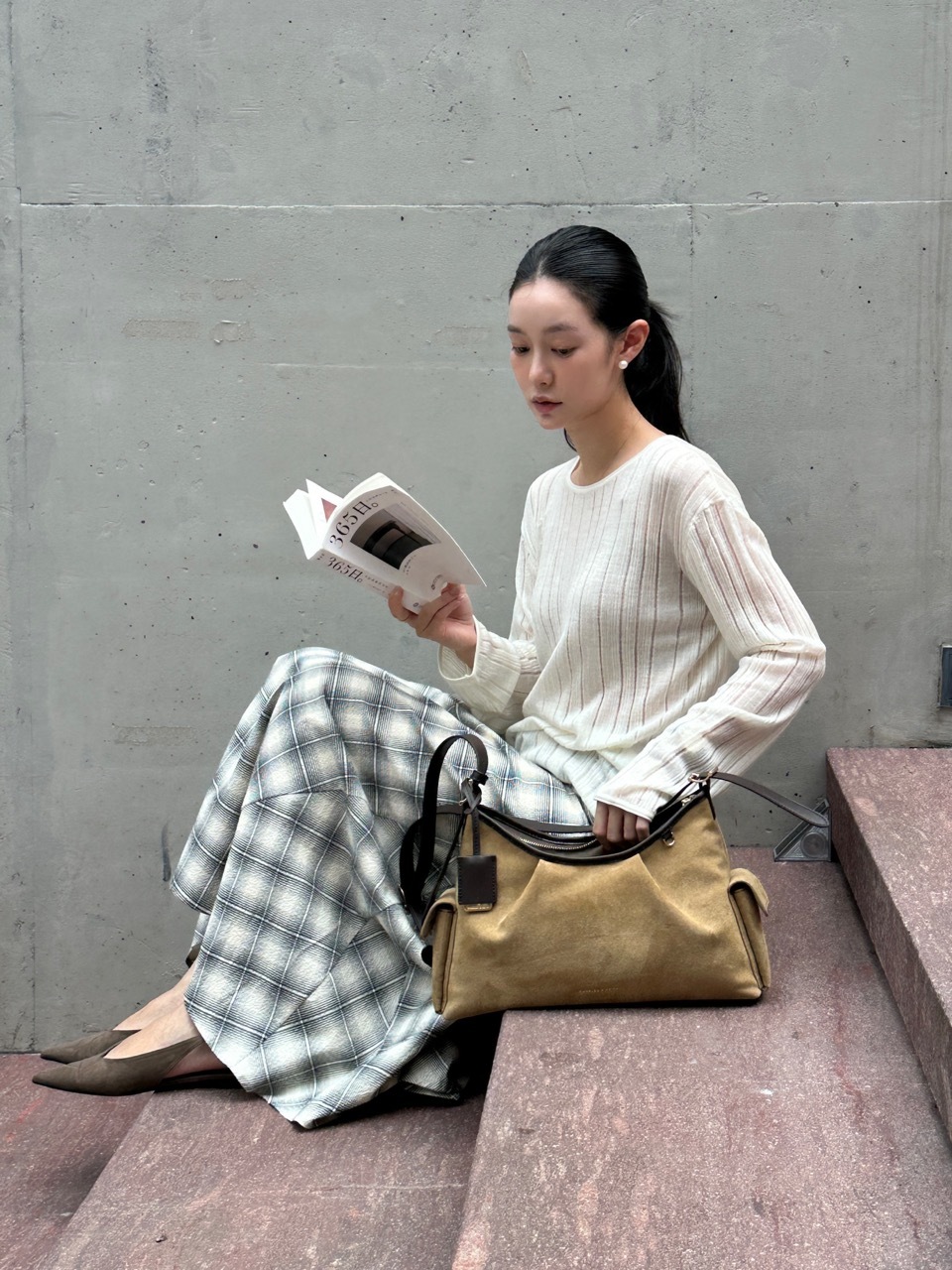 Charles & Keith 小CK Khai 雙口袋 肩背包 單肩包 側背包 手提包 大容量 可調節 / 預購