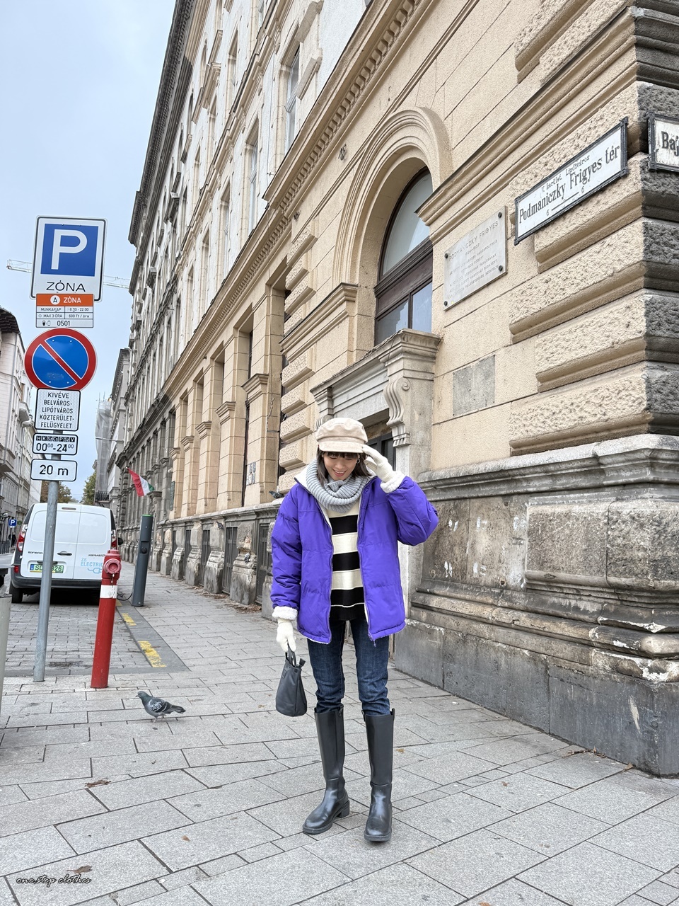 正韓跳色保暖雙面穿QQ毛CP外 (紫)