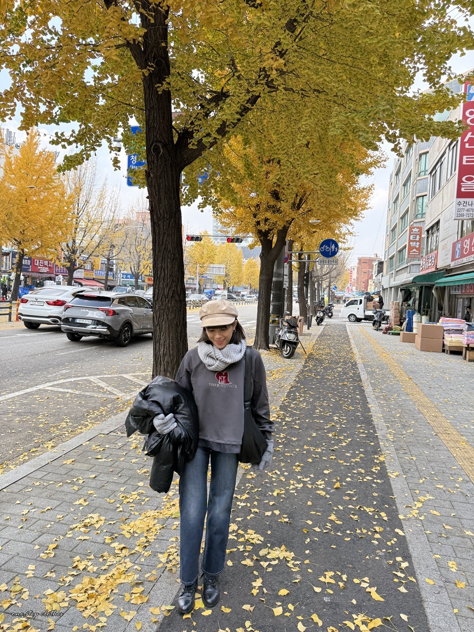 正韓宇宙藍休閒直筒牛仔褲