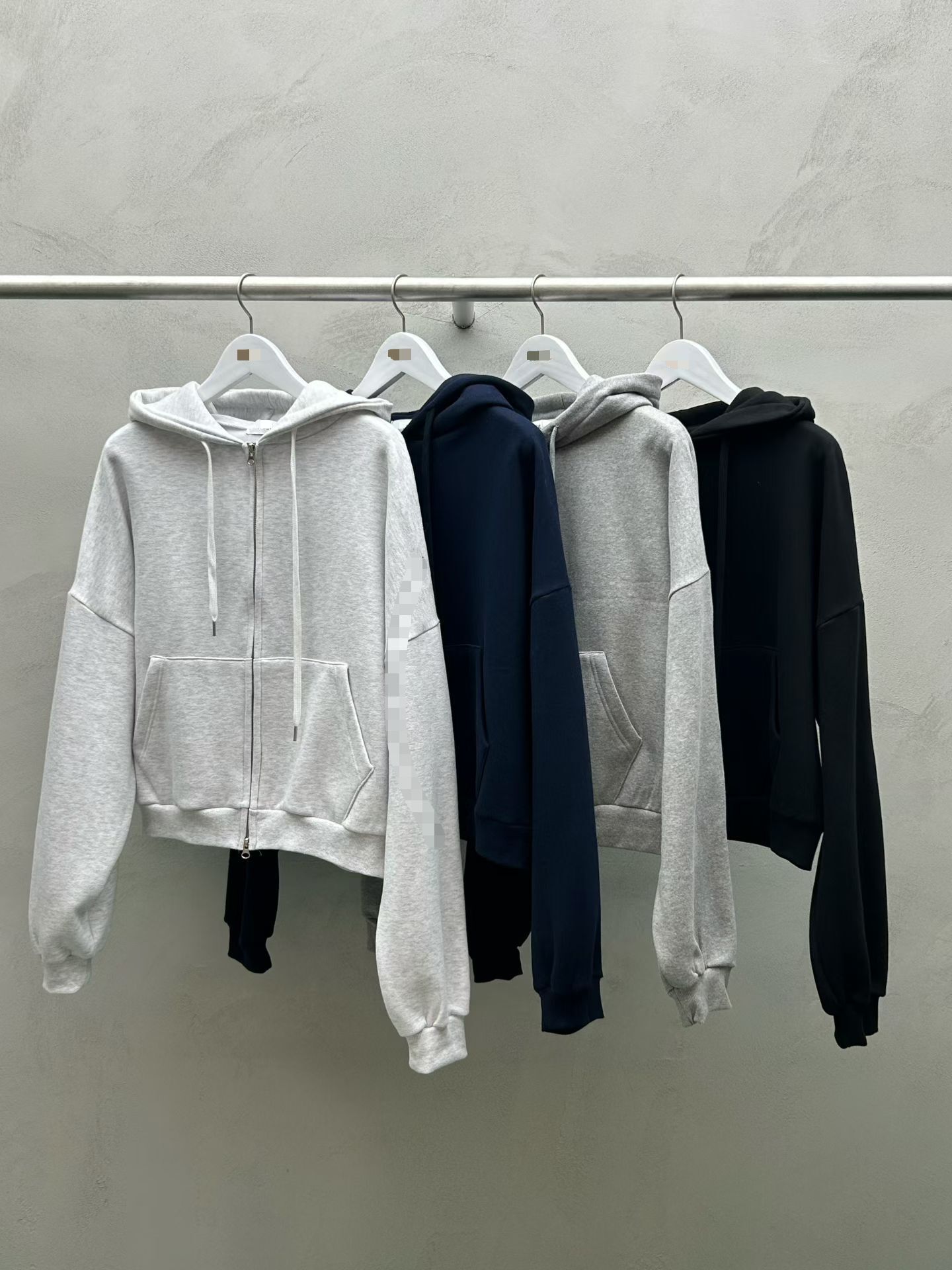 淨色連帽拉鍊外套 JK2738