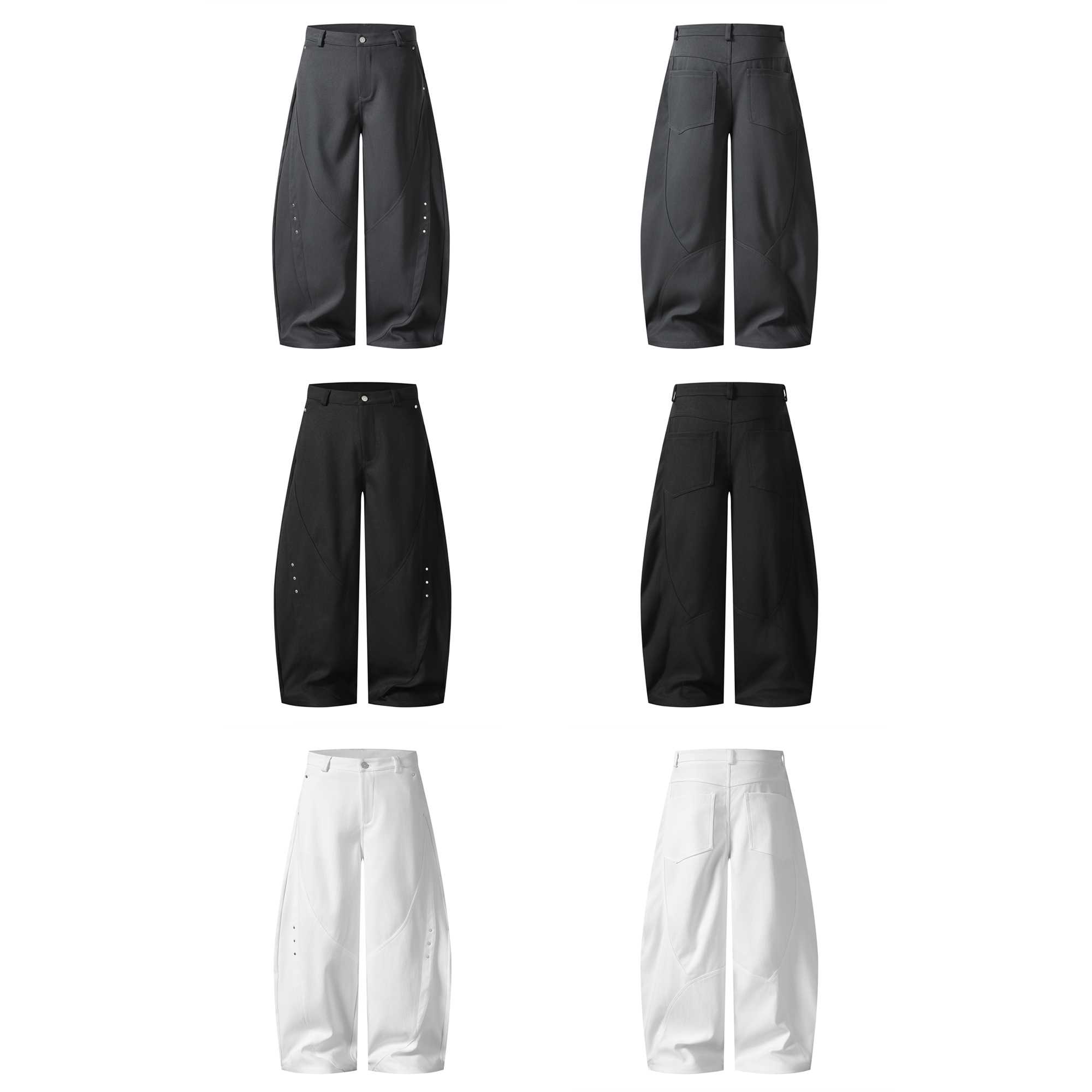 《S.V》斜紋西裝釘釦長褲