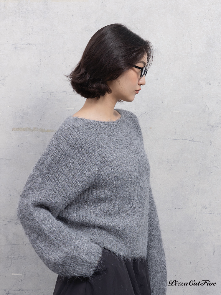 經典微一字領針織上衣 PizzaCutFive PCF253416081