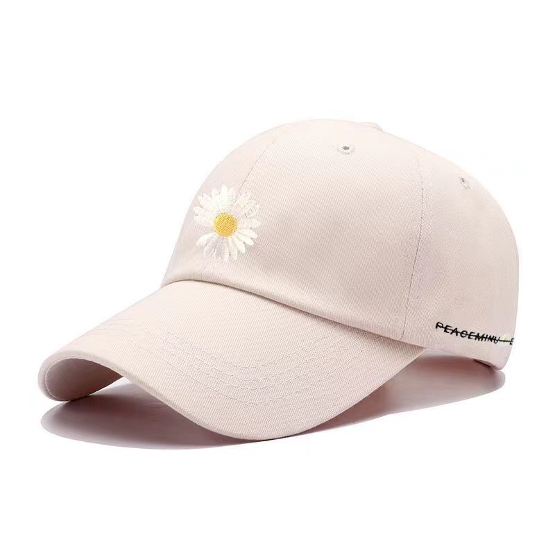 Embroidered Chrysanthemum Baseball Cap