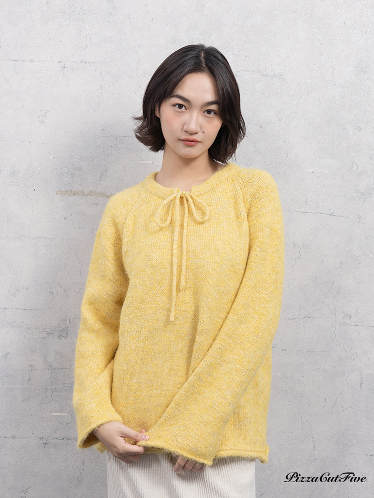 綁帶造型針織上衣 PizzaCutFive PCF253416082