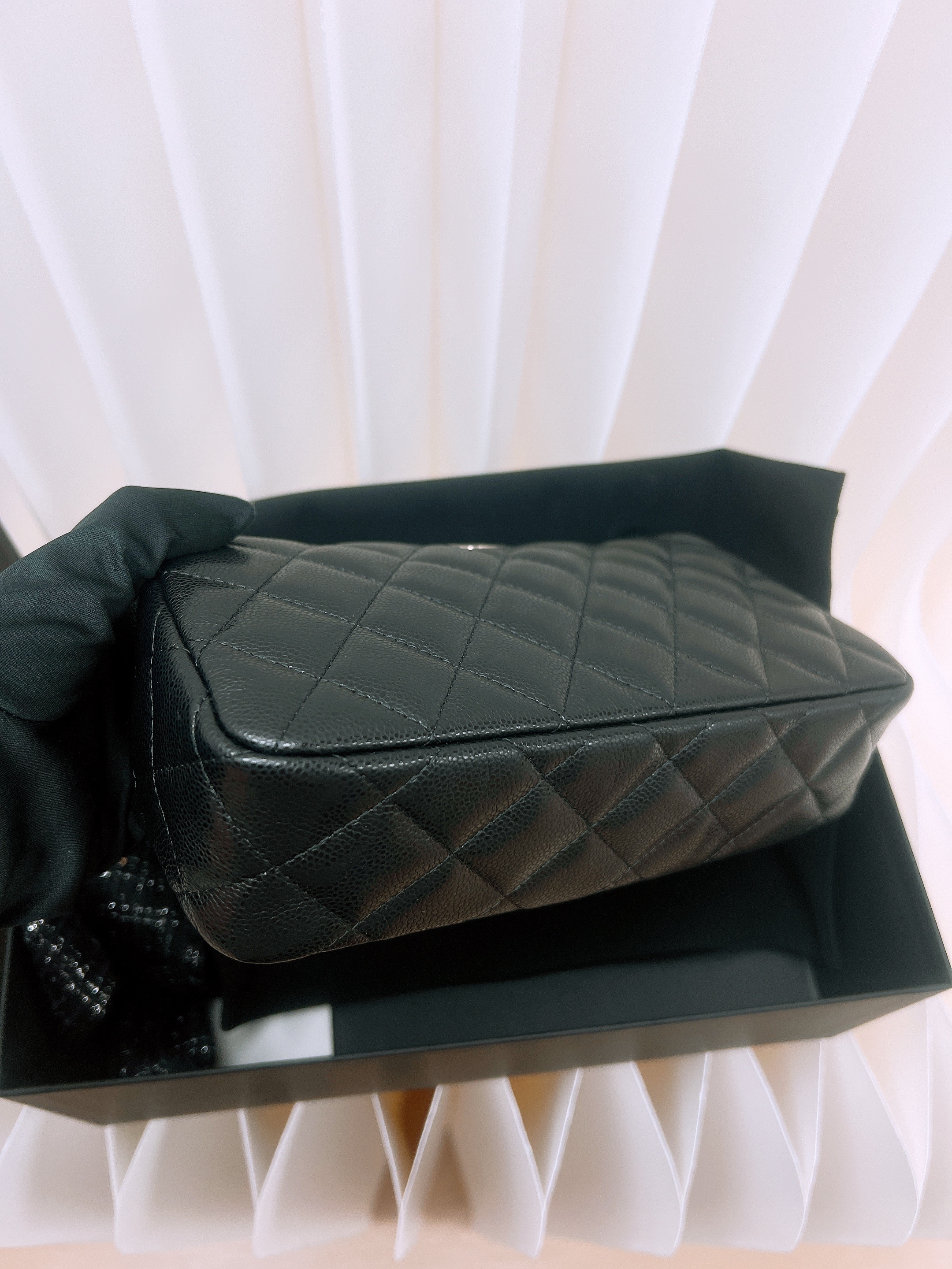 *Brand New* Chanel clutch with chain (black caviar/ GHW) 麻將包/麻雀包