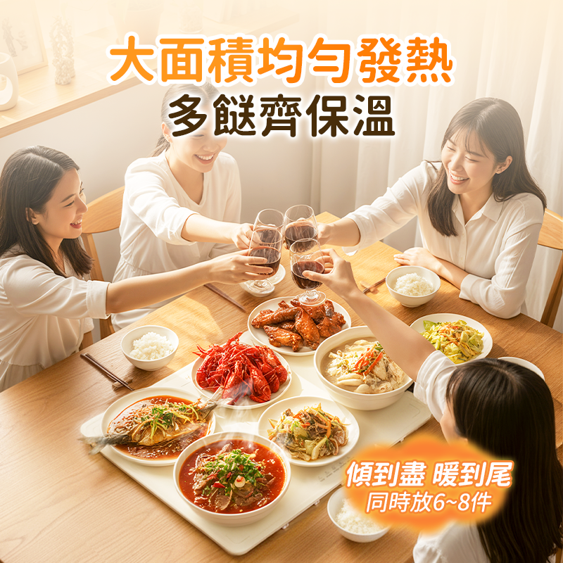 『新品上市』日本Yohome薄柔捲分拆式全墊水洗易潔速熱多用餐伴暖餸墊PRO