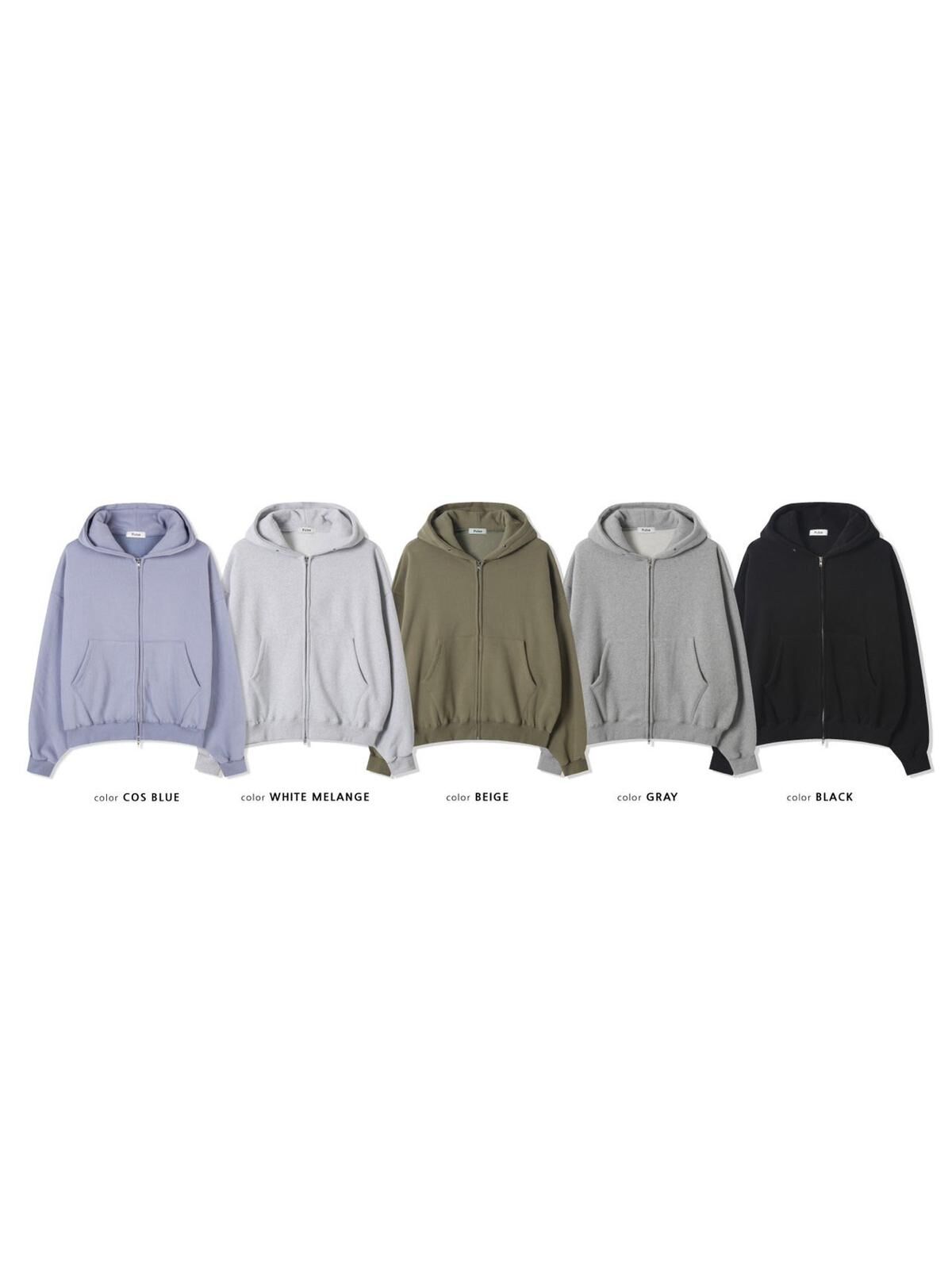 淨色連帽拉鍊外套(薄抓毛底) PULSE-192JK