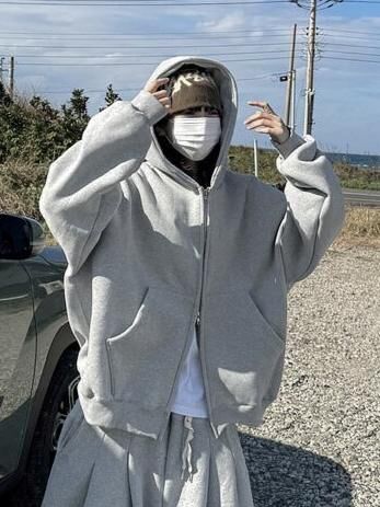 淨色連帽拉鍊外套(薄抓毛底) PULSE-192JK