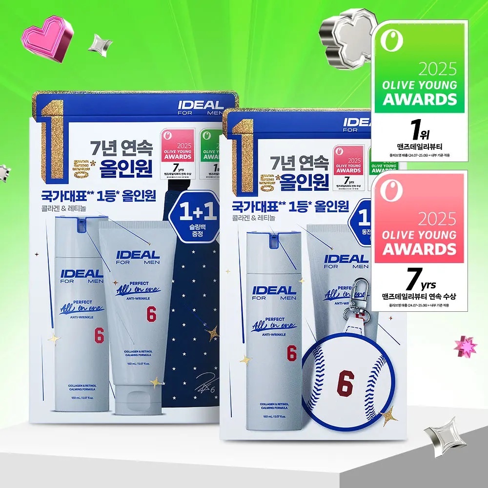 《Olive young連線》Ideal for Men Perfect All In One 150ml+150ml Set