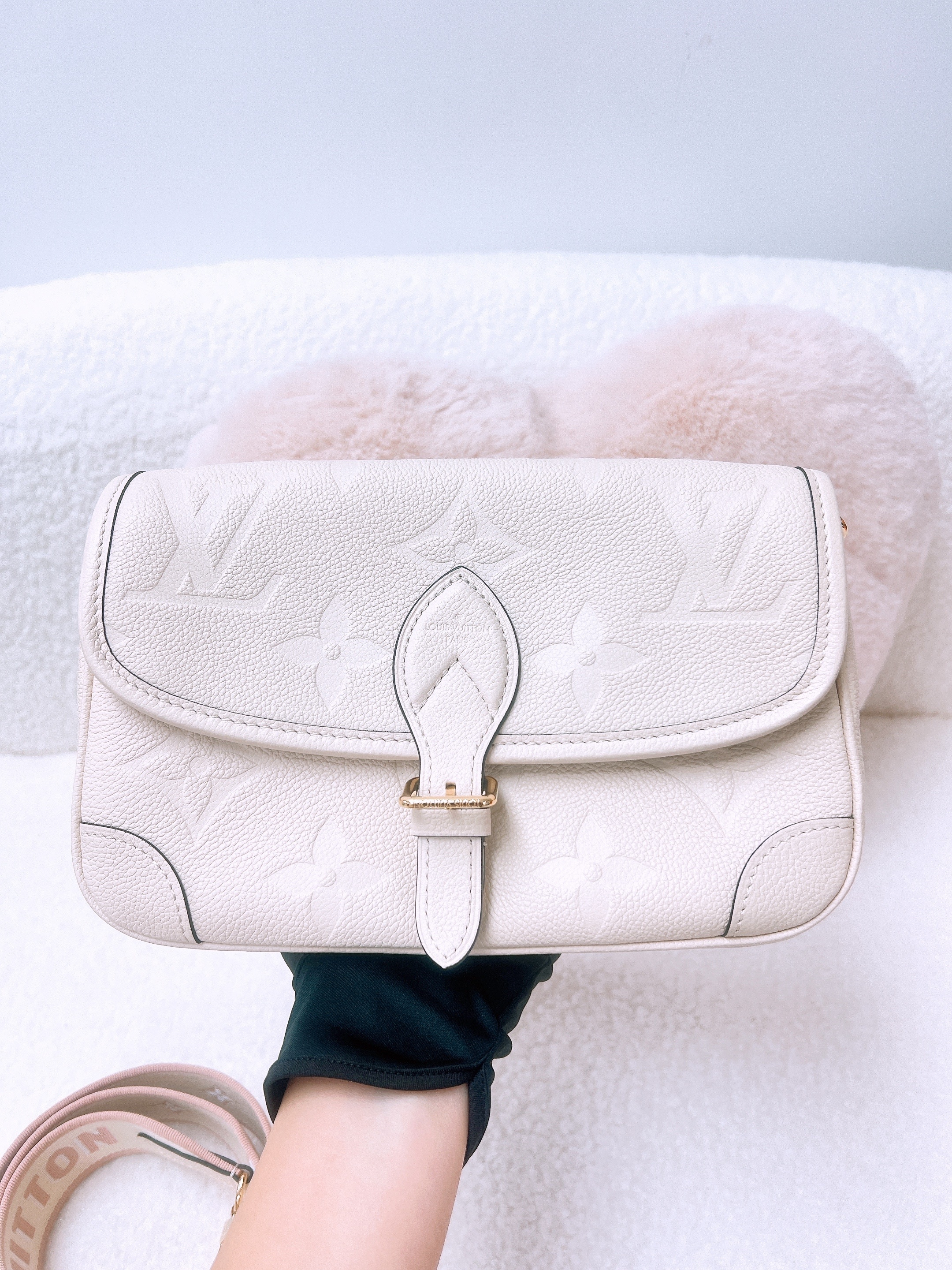 Lv diane (white monogram)