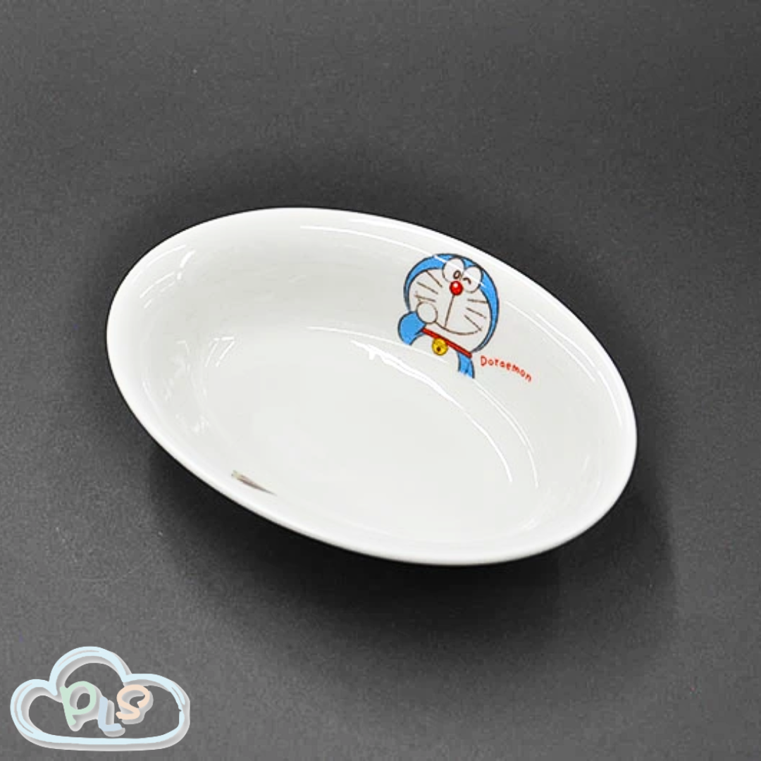 現貨 陶瓷兒童咖哩圓盤 多啦A夢 白色 #22878-1