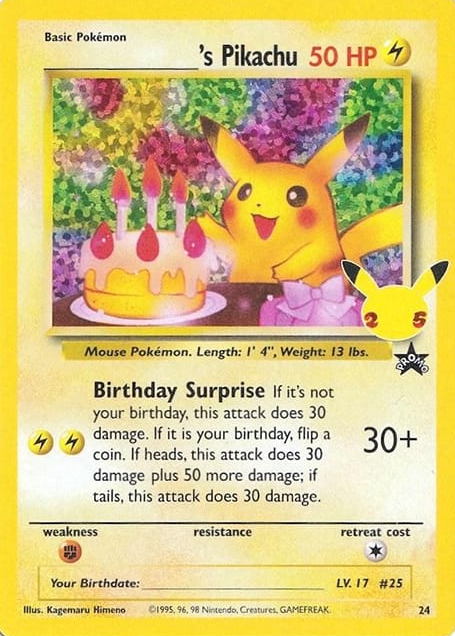 POKEMON ENGLISH Birthday Pikachu