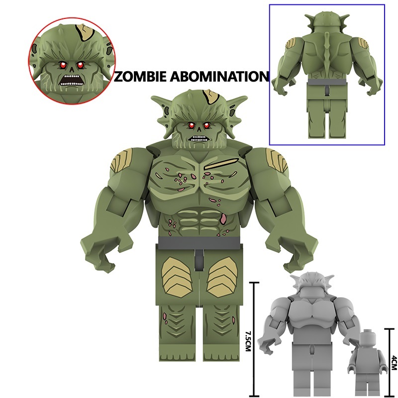 Zombie Hulk Abomination Custom Minifigures Fit Lego (7.5CM) AF354