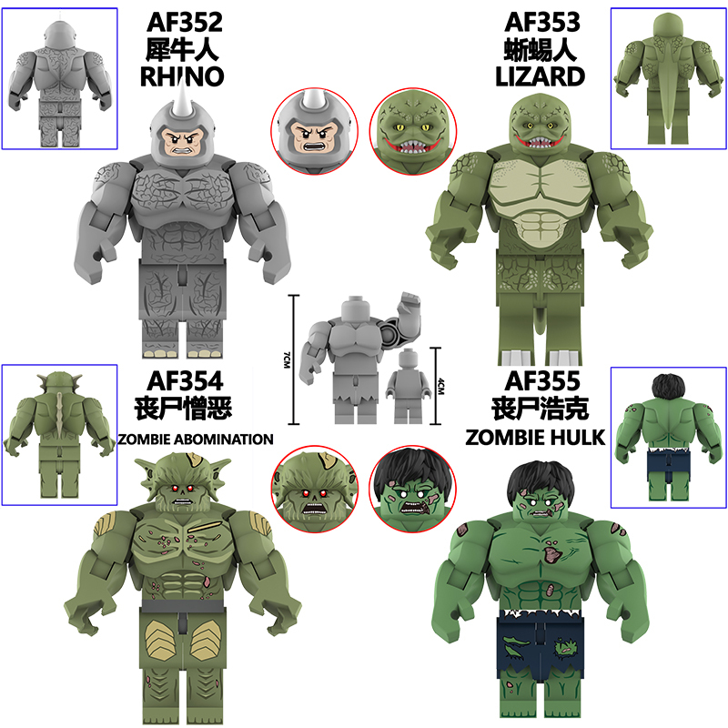 Hulk Custom Minifigures Set Fit lego (7CM) AF352-AF355