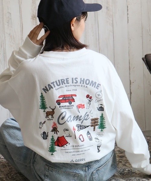 GERRY / Back Print Long Sleeve T-Shirt