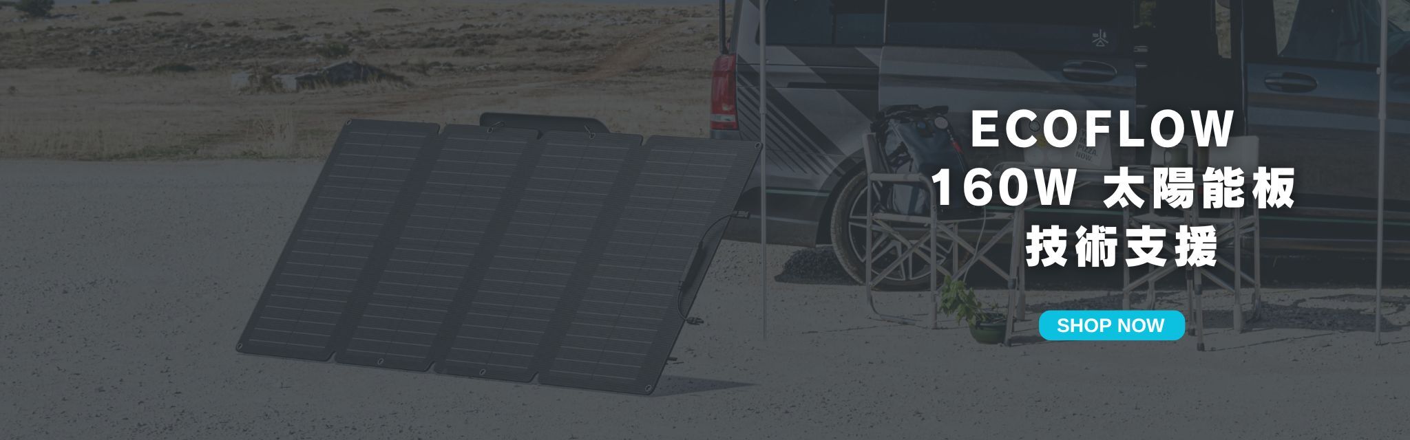 EcoFlow 160W 可攜式折疊太陽能板，黑色，適合露營與戶外行動電源充電