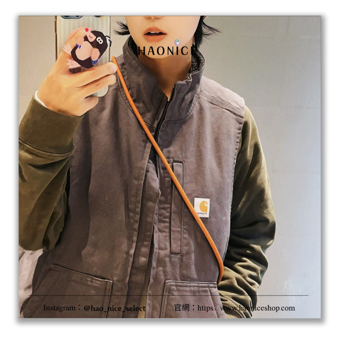 【HAO NICE】100%正品 CARHARTT 美國潮牌🇺🇸 經典小標 立領帆布工裝背心 馬甲 無袖背心 羊羔絨保暖