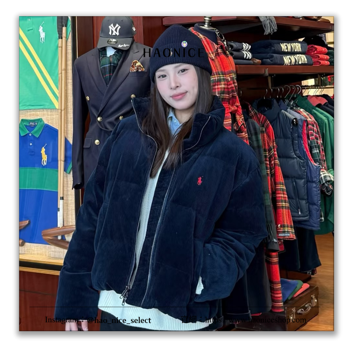 【HAO NICE】高雅質感🙈Polo Ralph Lauren秋冬新品🍁經典刺繡logo 燈芯絨 立領 厚款 羽絨外套