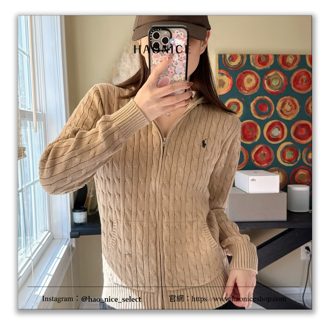 【HAO NICE】高雅質感🙈Polo Ralph Lauren秋冬新品🍁經典刺繡logo 純色麻花織 針織毛衣 拉鍊 外套