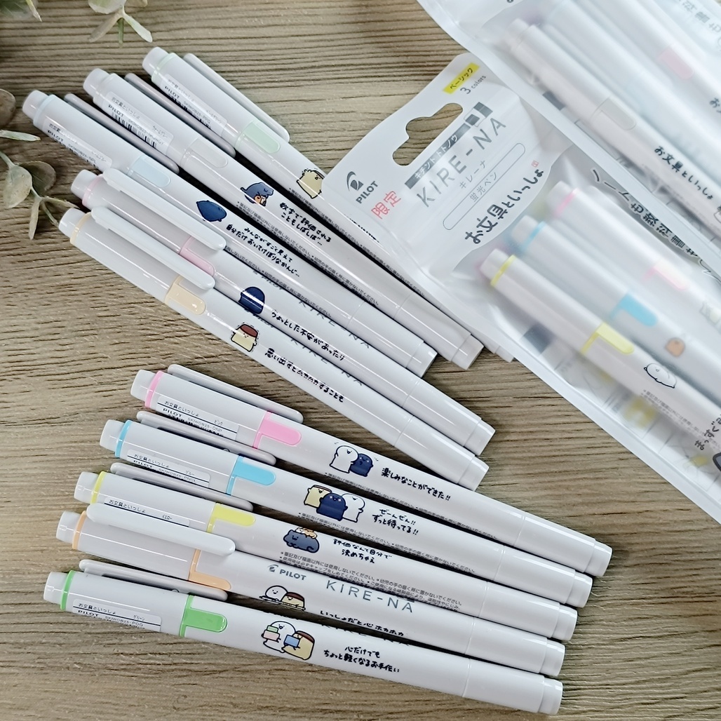 日本PILOT．與文具一起聯名 KIRE-NA 綺麗雙頭螢光筆 單支/3色組