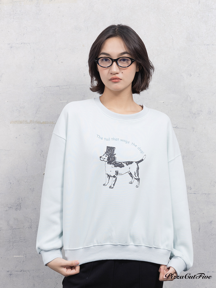 動物印花衛衣/大學T PizzaCutFive PCF253408068