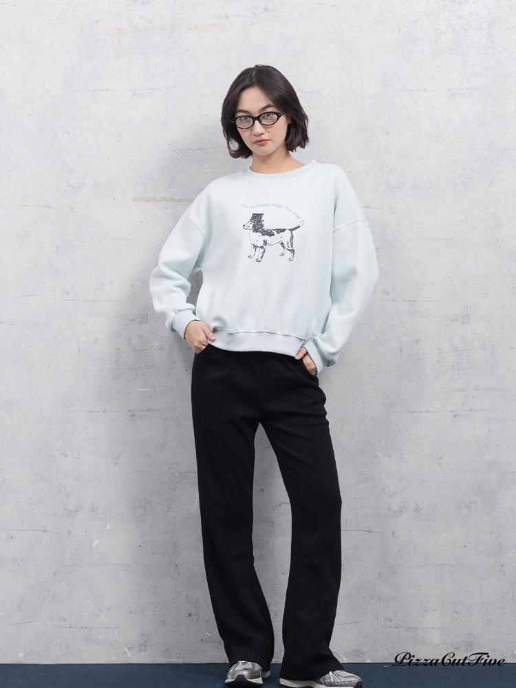 動物印花衛衣/大學T PizzaCutFive PCF253408068