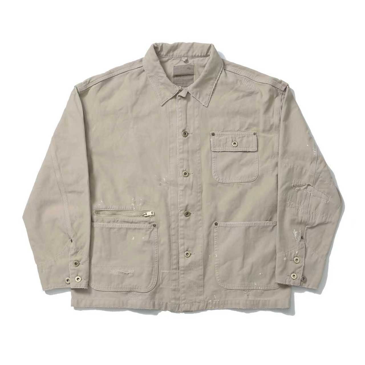 MADNESS 復古做舊休閒單排扣夾克外套