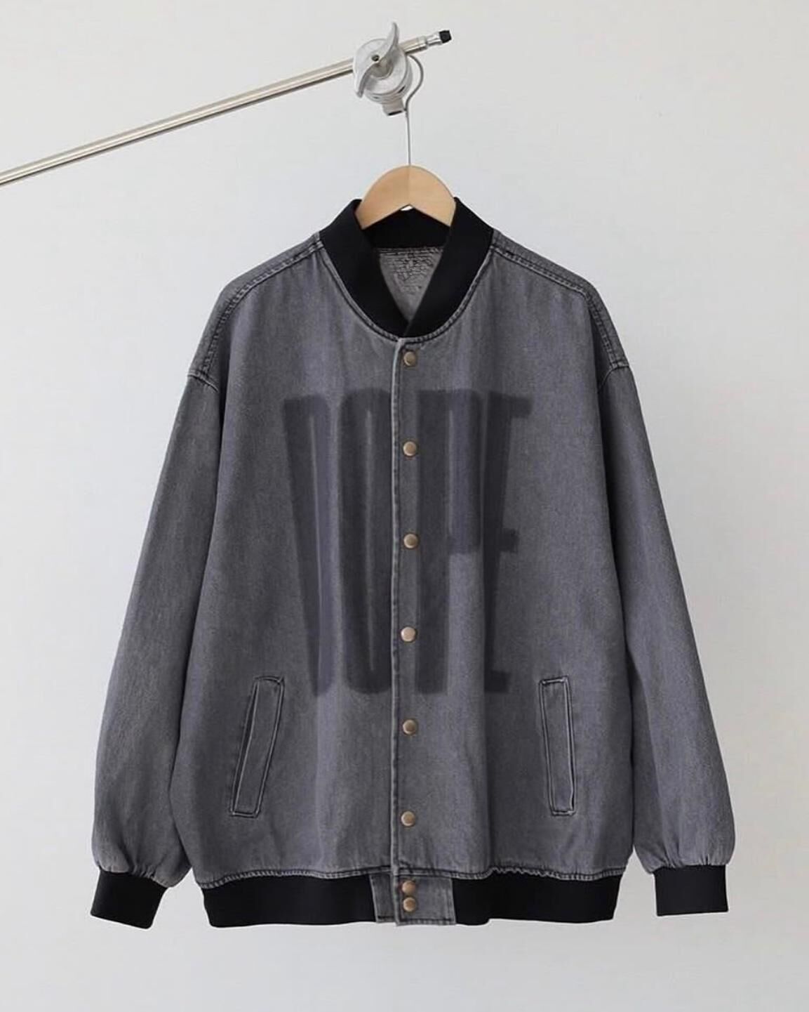 英文字牛仔拉鍊外套 JK2721