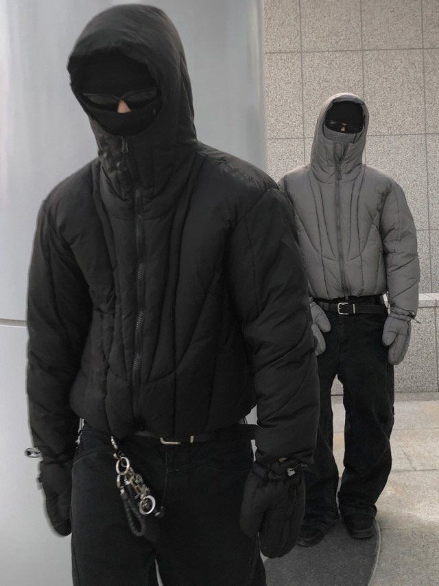 淨色拉鍊連手套連帽外套(薄夾棉) PULSE-184JK