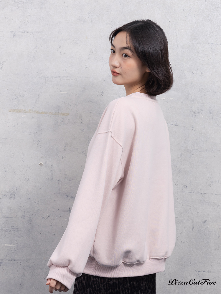 英文印花刷絨衛衣/大學T PizzaCutFive PCF253408084