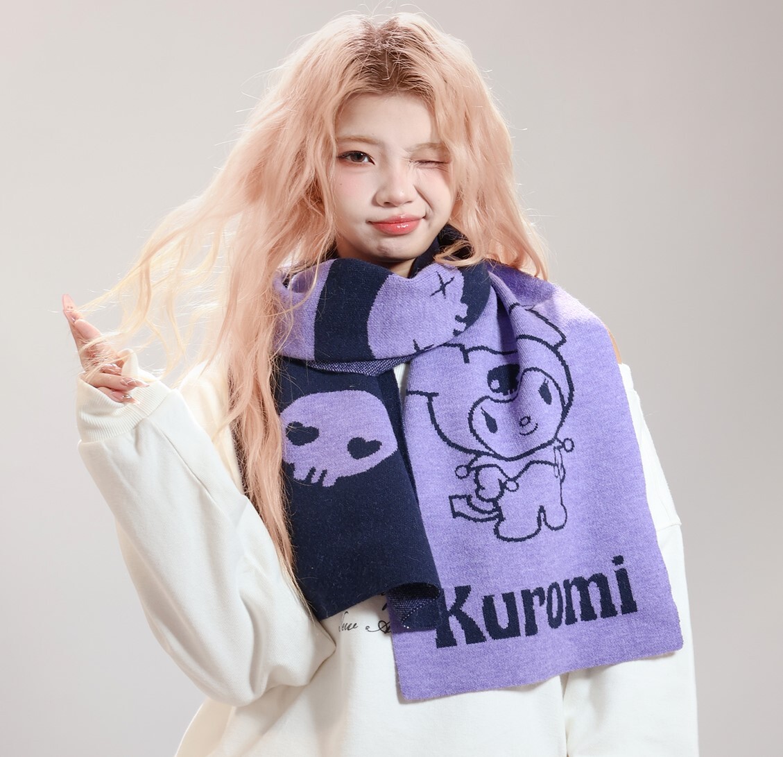 Sanrio 佻皮魔女 |成人針織圍巾 頸巾