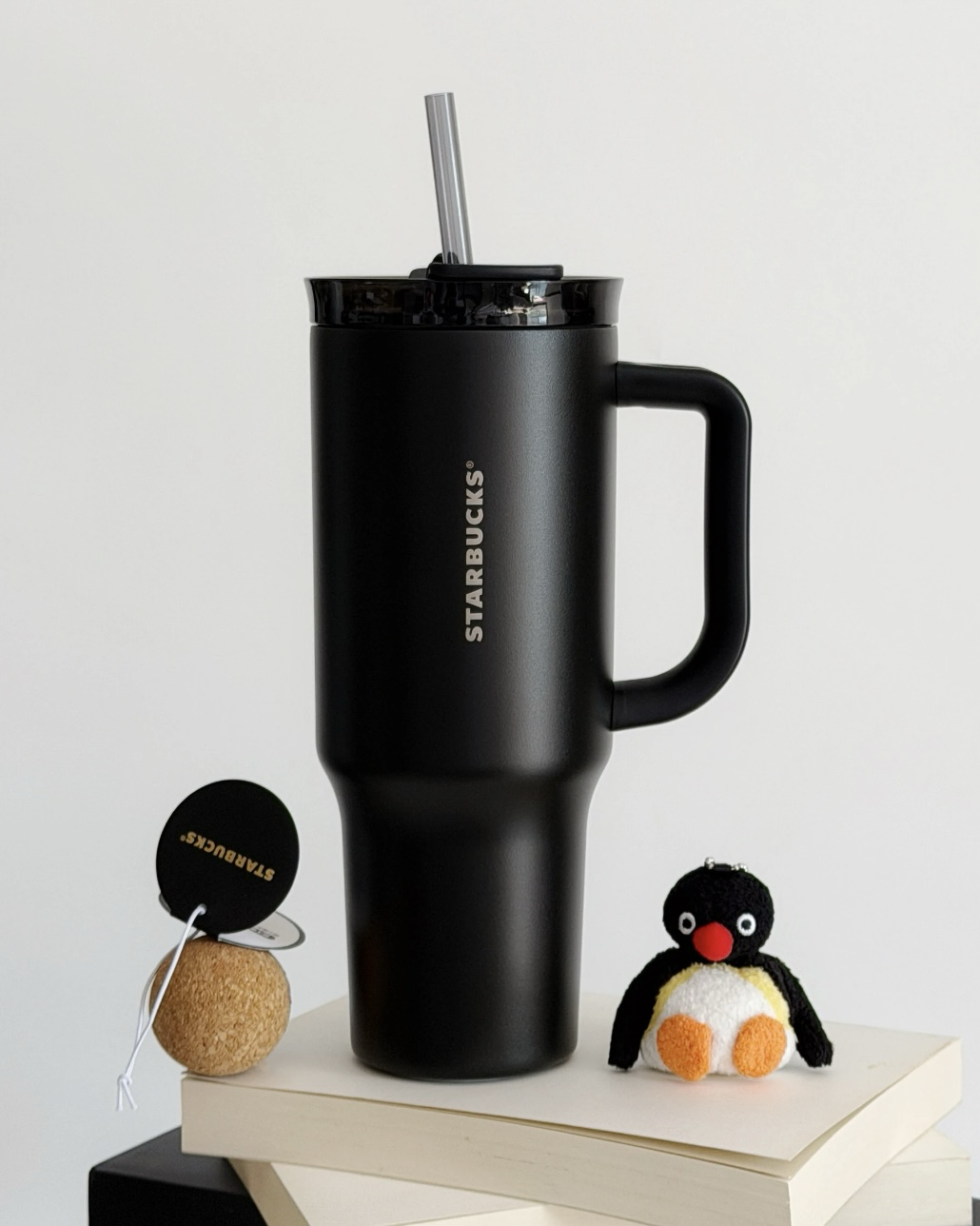 Starbucks 星巴克 鎏金系列 吸管杯 環保杯 霧面 消光黑