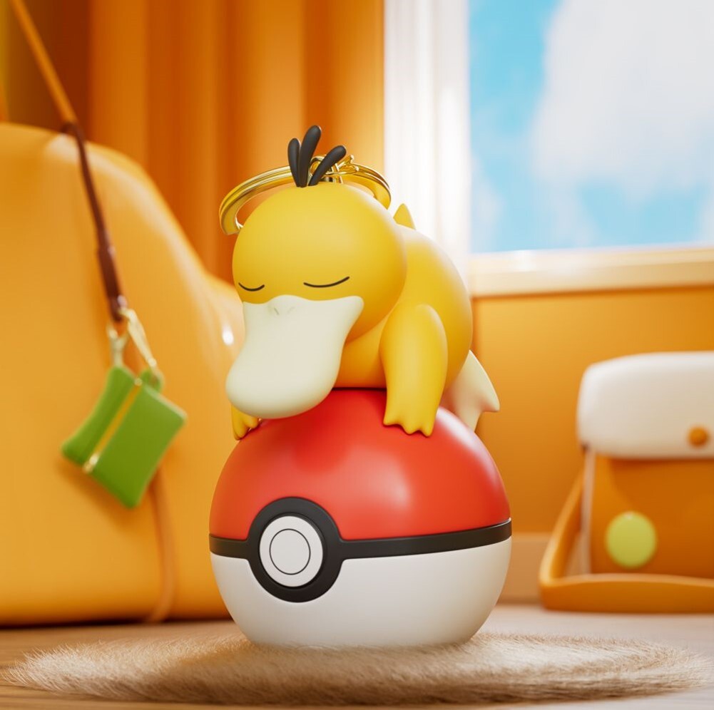 寵物小精靈 傻鴨 | 發光精靈球掛件鎖匙扣 | 飾物