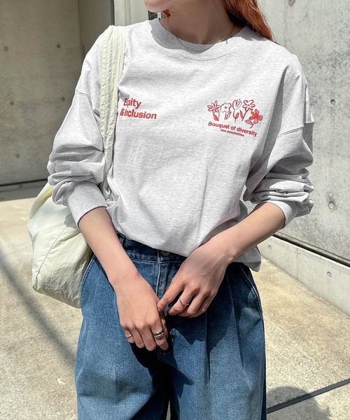 ANME / Logo flower print long sleeve T-shirt