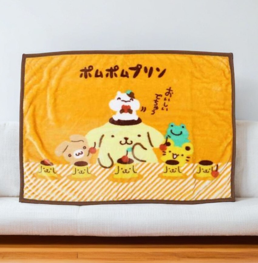 Sanrio 布丁狗 多用途毛絨毛毯 (日本直送)