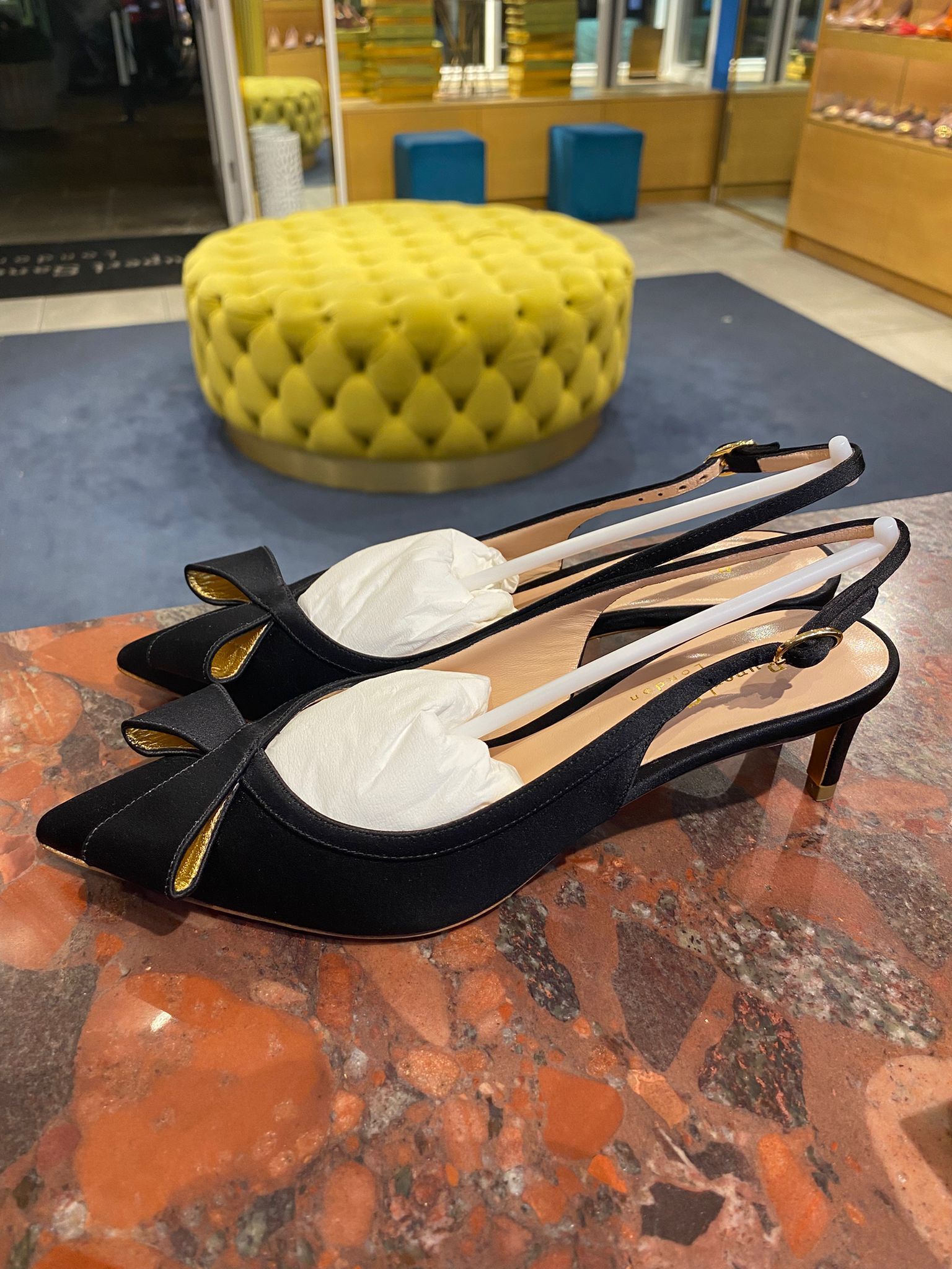 Rupert Sanderson ribbon heels black size 35