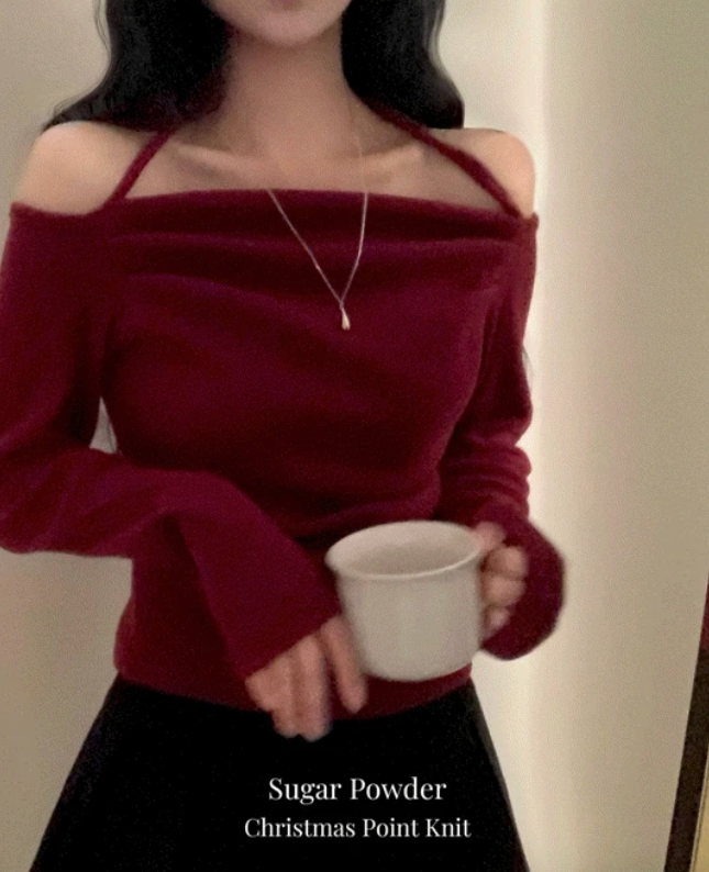 秋冬預訂｜年末穿搭🤍抓絨露背領褶皺長袖上衣