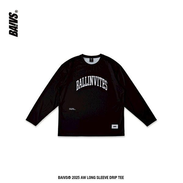 Baivs Long Drip Tech Tee BLT4111B 男 球參 長袖上衣 休閒長袖 機能 排汗 黑