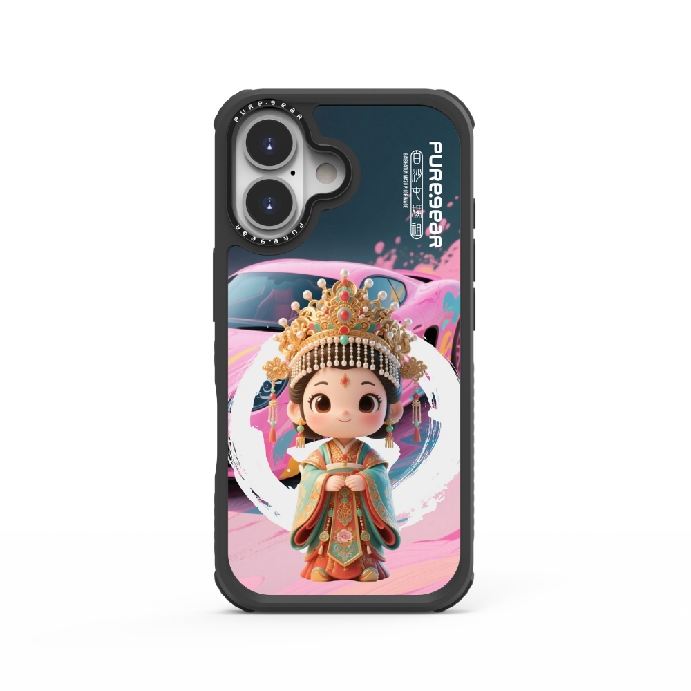 iPhone 輕坦克防摔手機殼 /  粉紅超跑(白沙屯媽祖)