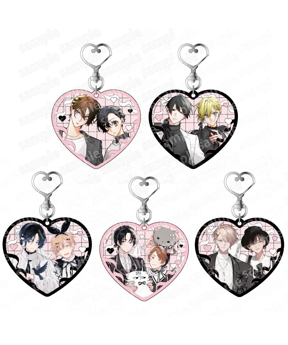 預購-壓克力鑰匙圈 BLACK&PINK ver. 系列【日本進口精品】