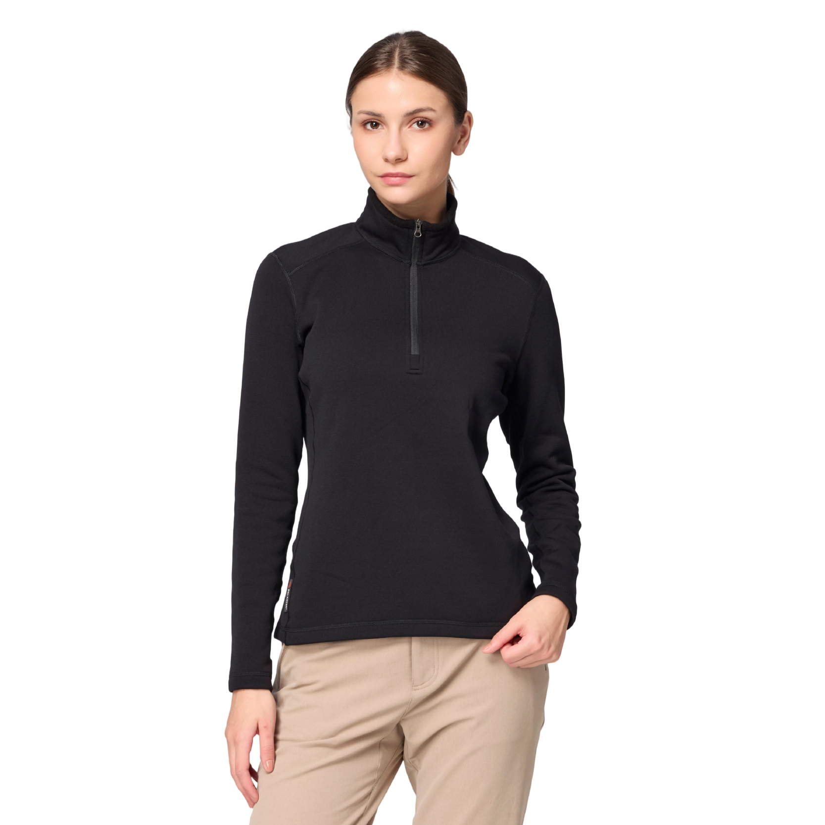 Wildland 荒野 Polartec PSP半開襟上衣 女款(黑色) 01WP2627