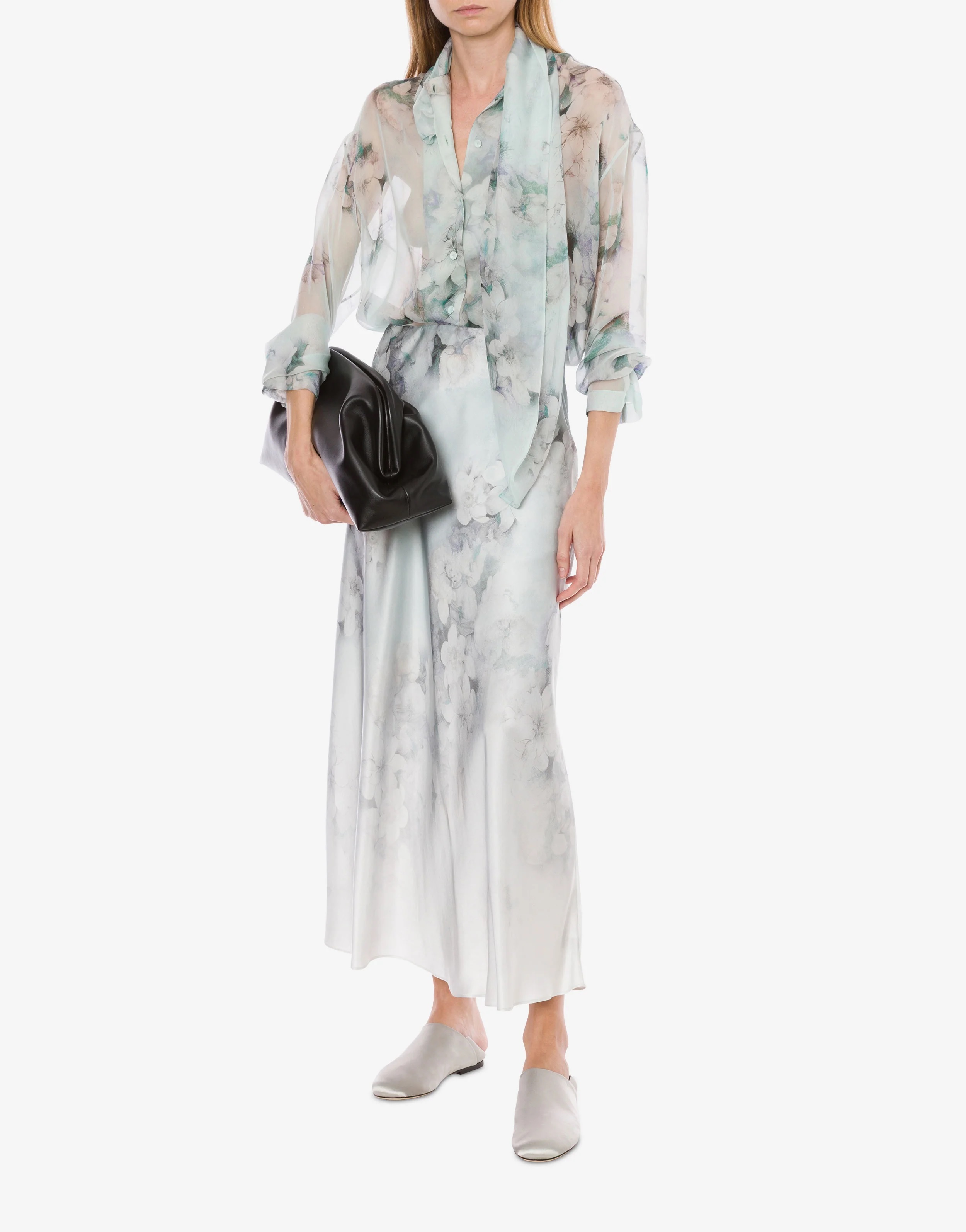 ALBERTA  FERRETTI  飄逸緞面長裙