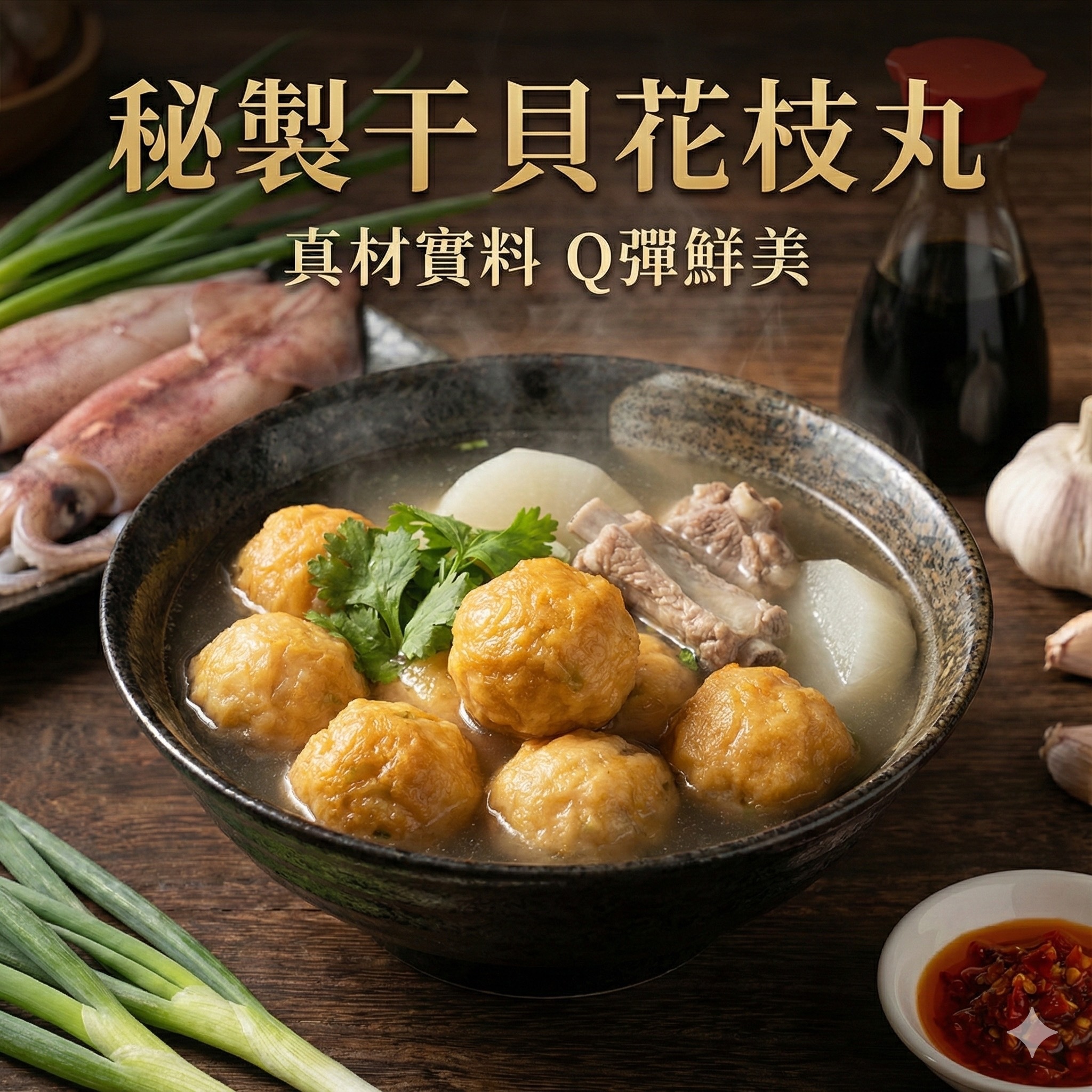 干貝花枝丸（600公克）