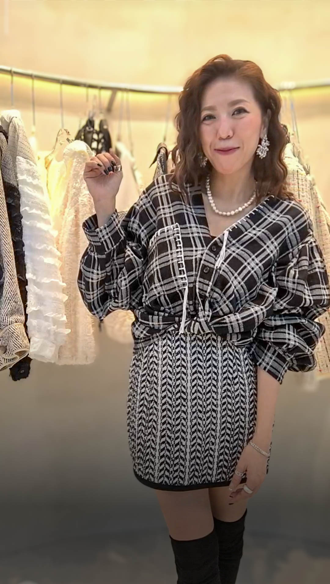 🎈K8154  ▶️大格子外套 👉B:130cm L:46/55cm