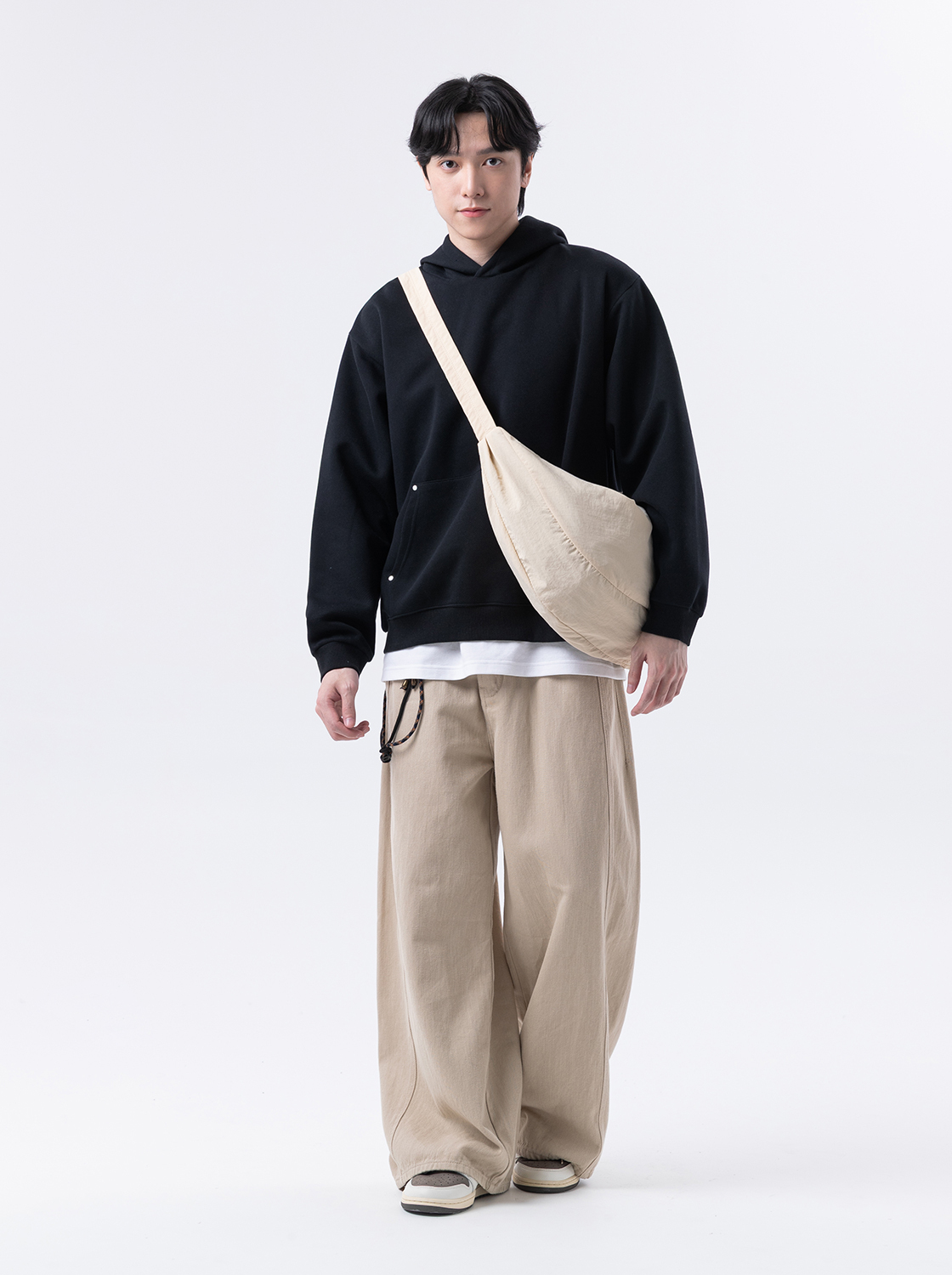 斜挎半月形帆布包