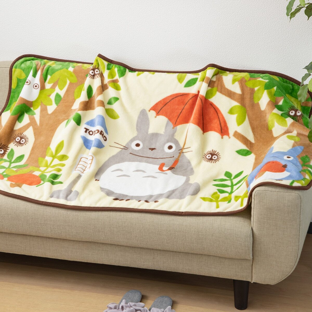 長毛毯 龍貓 森林的巴士站