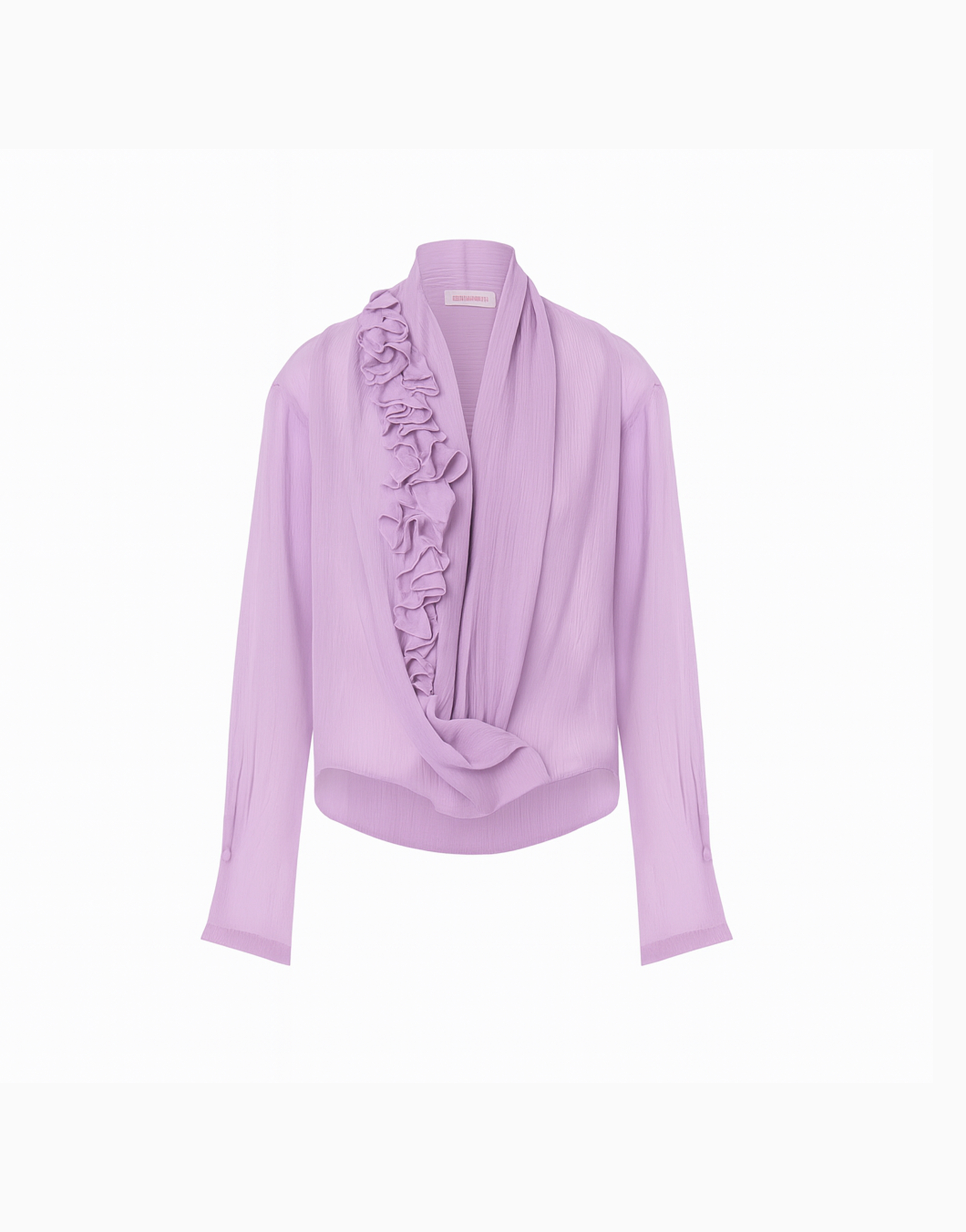 ALBERTA  FERRETTI  立體荷葉雪紡上衣(淺紫)