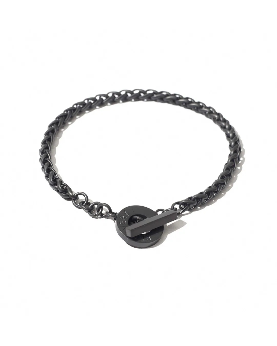 【車庫服飾】RECOVERY 細麻花手鍊 (霧黑)