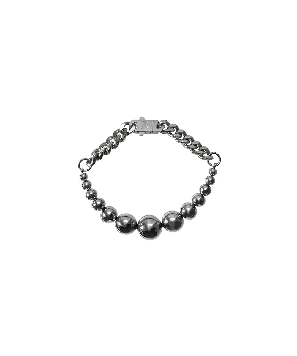 【車庫服飾】RECOVERY 球體漸變手鍊 (亮銀色)